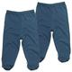 Babysoy Modern Footie Pants Pack of 2 (6-12 Months, Indigo)