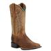 Ariat Round Up Wide Square Toe - Womens 10 Brown Boot B