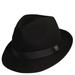 Scala Classico Men's Crushable Classic Fedora Black Size L