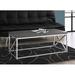 Mercer41 Roshawn Coffee Table, Accent, Cocktail, Rectangular, Living Room, 44"L, Metal, Laminate, Grey, Chrome Wood/Metal in Gray | Wayfair