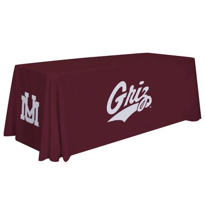 "Maroon Montana Grizzlies 6' Grizzly Table Cloth"