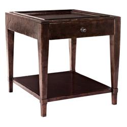 Bernhardt Vintage Patina Tray Top End Table w/ Storage Wood in Brown | 25.13 H x 24 W x 27 D in | Wayfair 322112B