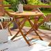 Beachcrest Home™ Blaser Folding Solid Wood Dining Table Wood in Brown | 29 H x 36 D in | Outdoor Dining | Wayfair BRWT5425 32105600