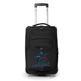 MOJO Black Miami Marlins 21" Softside Rolling Carry-On Suitcase