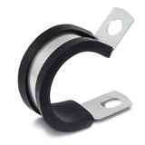 KMC Stampings COL1209SS .75 in. Diameter Stainless Rubber Cushioned Loop Clamp .281 Screw Hole Diameter 25 Pieces