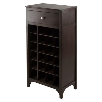 Ancona 24 Bottles Drawer Wine Cabinet Wood/Coffee - Winsome