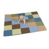 Children's Factory Patchwork Crawly Vegan Leather Playmat Vinyl in Green/Blue/Brown | 1 H x 57 W x 57 D in | Wayfair CF705-391