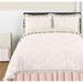 Sweet Jojo Designs Amelia Microfiber Reversible Comforter Set Microfiber in Pink/White/Yellow | Full/Queen | Wayfair Amelia-Q-3