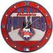 Philadelphia Phillies Art Glass Wall Clock