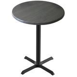 Holland Bar Stool 4 - Person Bar Outdoor Table Metal in Gray/Black | 42 H x 30 W x 30 D in | Wayfair OD211-3042BWOD30RChar