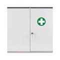 Reliance Medical Budapest Medicine Cabinet - Lockable, Wall-Mounted Metal First Aid Storage, 46x30x14 cm, Home/Office, with Safety Lock & Keys