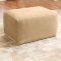 Sure Fit Stretch Pique Oversized Ottoman Slipcover Polyester in Brown | 20 H x 45 W x 29 D in | Wayfair 047293455414