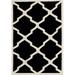 White 24 x 0.63 in Area Rug - Winston Porter Carolene Geometric Handmade Tufted Wool Black/Ivory Area Rug Wool | 24 W x 0.63 D in | Wayfair