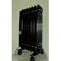 BARGAINS-GALORE 2500W 11 FIN PORTABLE OIL FILLED RADIATOR HEATER ELECTRIC ADJUSTABLE THERMOSTAT (BLACK)