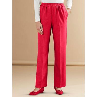 Haband Women's Alfred Dunner Classic Pull-on Pants, Red, Size 18 Misses Average, A