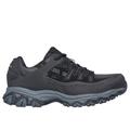 Skechers Men's Work Relaxed Fit: Cankton ST Sneaker | Size 10.0 Wide | Black/Charcoal | Leather/Synthetic/Textile