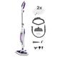 Polti Vaporetto SV440_DOUBLE Steam Mop with Hand Cleaner (UK Version), Vaporforce Brush, Kills and Removes Viruses, Germs and Bacteria 99.9% *, 15-in-1, Purple