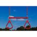 Creative Cedar Designs Ultimate Trapeze Bar w/ Triangle Rings & Chains Metal in Red | 6 H x 18 W x 3 D in | Wayfair BP 005-R