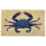 Crab 30 in. x 18 in. Outdoor Door Mat Coir in Blue/Brown Home Furnishings by Larry Traverso | Wayfair TR0067