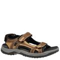 Drew Men's Warren 3 Strap - 10 Brown Sandal D