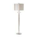 Wood & Nickel Standard Floor Lamp