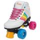 Rookie Forever Rainbow V2 Skates with 4 Wheels, White/Multicolour, 39.5