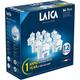 LAICA Bi-Flux Water Filter Cartridges 12 Pack (1 Years Supply), Preserves Mineral Salts While Reducing Chlorine & Heavy Metals & Reduces Hardness in Tap Water, Filters for Water Jugs