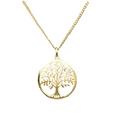 ANTOMUSÂ® 18ct YELLOW GOLD VERMEIL SILVER TREE OF LIFE YGGDRASIL ADJUSTABLE NECKLACE Diamond Cut Curb 50(1.75mm Gauge) THREE CHAINS IN ONE 16"-18"-20"