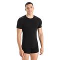 Icebreaker Men's Anatomica Short Sleeve Crewe T-Shirt - Slim Fit T-Shirt - Merino Wool Underwear - Black, M