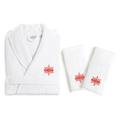 Linum Home Textiles Merry Christmas 3 Piece Embroidered Luxury 100% Cotton Terry Cloth Bathrobe Set 100% Cotton | Small/Medium | Wayfair