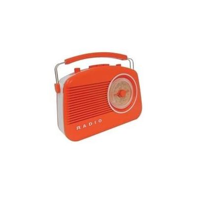 Brighton 1950's Portable Retro Style Rotary Radio - Black/Beige