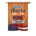 Breeze Decor America My Home 2-Sided Polyester House Flag in Blue/Brown/Red | 18.5 H x 13 W in | Wayfair BD-PA-G-111075-IP-BO-DS02-US