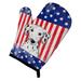 Caroline's Treasures American Flag & Dalmatian Oven Mitt Polyester in Blue/Red | 8.5 W in | Wayfair BB2140OVMT