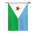 Breeze Decor Djibouti 2-Sided Polyester House/Garden Flag Metal in Blue/Green/Red | 40 H x 28 W in | Wayfair BD-CY-H-108300-IP-BO-DS02-US