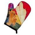 Caroline's Treasures Lady w/ her Yorkie Oven Mitt Polyester in Brown/Orange/Red | 8.5 W in | Wayfair SS8522OVMT