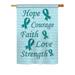 Breeze Decor Hope, Faith, Courage 2-Sided Polyester House Flag Metal in Blue | 40 H x 28 W in | Wayfair BD-ST-H-115092-IP-BO-DS02-US