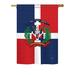 Breeze Decor Dominican Republic 2-Sided Polyester House/Garden Flag in Green | 18.5 H x 13 W in | Wayfair BD-CY-G-108156-IP-BO-DS02-US