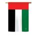 Breeze Decor United Arab Emirates 2-Sided Polyester House/Garden Flag Metal in Black/Green/Red | 40 H x 28 W in | Wayfair