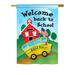 Breeze Decor School Bus 2-Sided Polyester House Flag in Green/Red/Yellow | 18.5 H x 13 W in | Wayfair BD-SE-G-115090-IP-BO-DS02-US