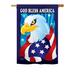 Breeze Decor Freedom Eagle 2-Sided Polyester House/Garden Flag Metal in Blue/Red/Yellow | 40 H x 28 W in | Wayfair BD-PA-H-111051-IP-BO-DS02-IM