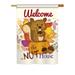 Breeze Decor Nut House 2-Sided Polyester House Flag Metal in Brown/Red/Yellow | 40 H x 28 W in | Wayfair BD-WL-H-110087-IP-BO-DS02-US