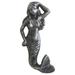 Handcrafted Model Ships 6 in. Antique Silver Cast Iron Mermaid Hook