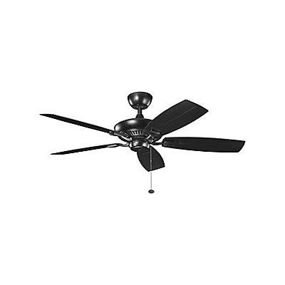 310192SBK Satin Black Canfield 52" Patio Outdoor Ceiling Fan - blades Included
