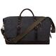 S-Zone Mens Canvas Leather Holdall Travel Duffle Overnight Weekend Satchel Totes Bag Handbags