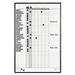 Magnetic Employee In/Out Board, Porcelain, 24 x 36, Gray/Black Aluminum Frame, White