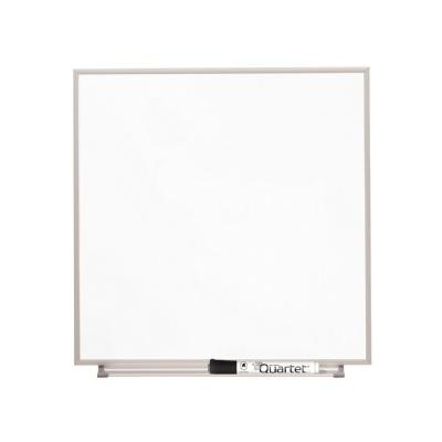 Magnetic Dry Erase Board, Painted Steel (Silver), 23 x 23, White, Aluminum Frame