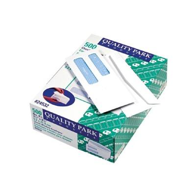 Double Window Security Tinted Check Envelope, #8 - White (500 Per Box)