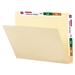 Conversion File Folders, Straight Cut Top Tab, Letter, Manila, 100/Box, Yellow
