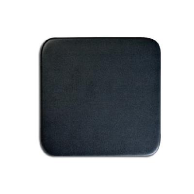 Black 4-inch Leatherette Square Coaster