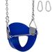 Swing Set Stuff Highback Half Bucket Swing Seat w/ Chains & Hooks Metal in Blue | Wayfair SSS-0046-B